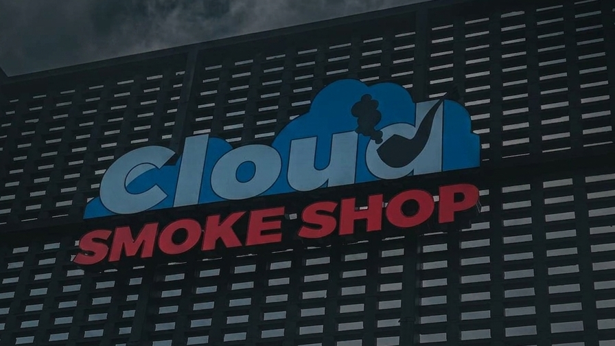 Cloud Smoke Shop storefront sign at the Tennessee Street flagship